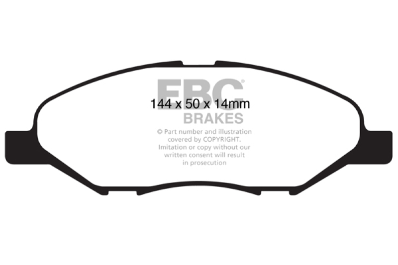 EBC 09-11 Nissan Versa 1.6 Ultimax2 Front Brake Pads thumbnail 2