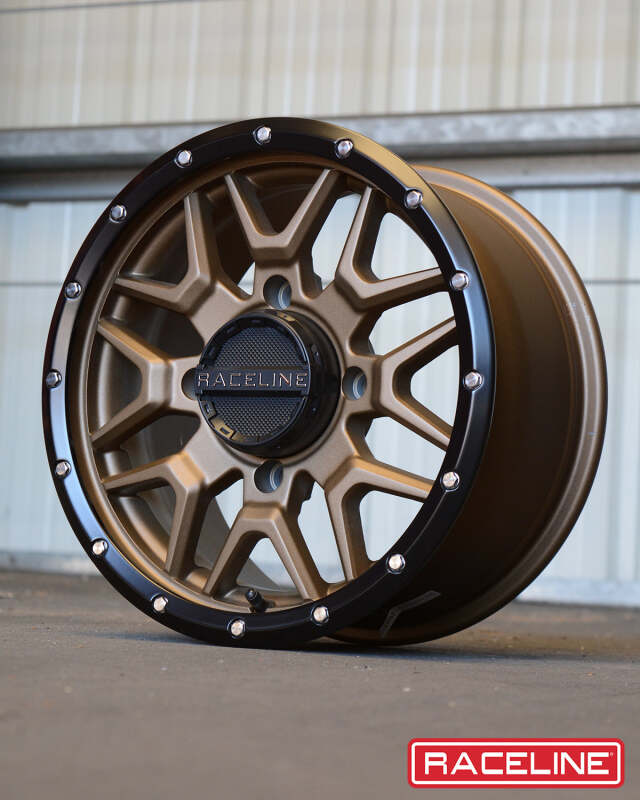Raceline A94BZ Krank 14x7in / 4x110 BP / 10mm Offset / 83.8mm Bore - Bronze & Black Lip Wheel thumbnail 3
