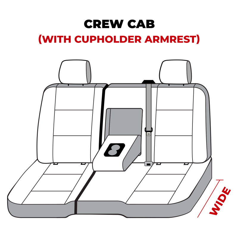 Covercraft 14 Chevrolet Silverado Carhartt Super Dux SeatSaver Custom Second Row Seat Covers - Black
