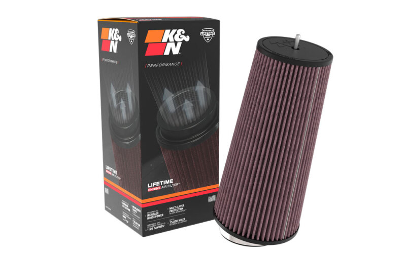 K&N Universal Clamp-On Air Filter 3-1/2in FLG - 5-3/4in B - 12-1/8in H thumbnail 4