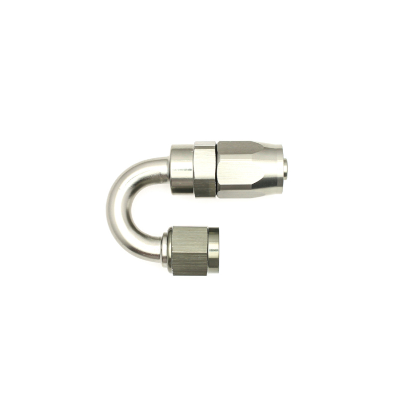 DeatschWerks 6AN Female Swivel 180-Degree Hose End CPE - Anodized Matte Black thumbnail 6