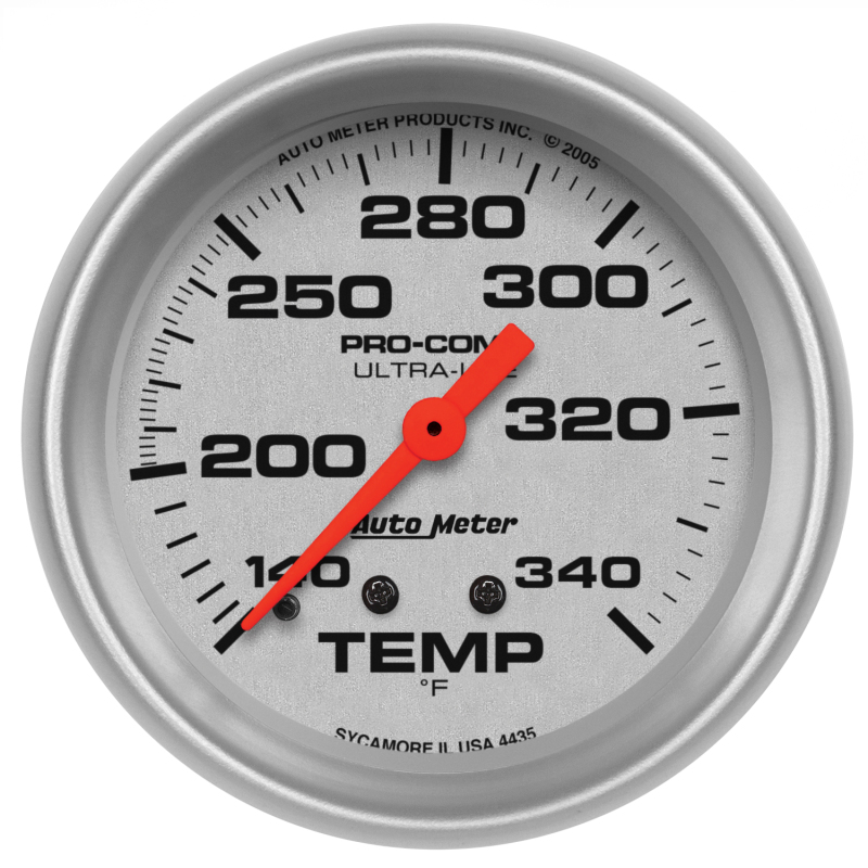 Autometer Ultra-Lite 2-5/8in Mechanical 140-340 Degree F Temperature Gauge thumbnail 4
