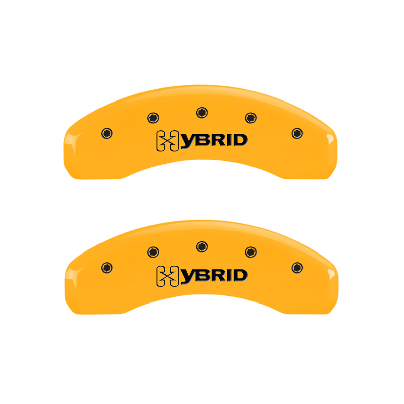 MGP 4 Caliper Covers Engraved F & R Gm Style/Hybrid Yellow Finish Black Char 2002 GMC Sierra 1500 thumbnail 9