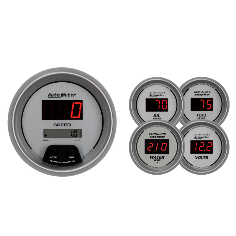 Autometer Ultra-lite Digital 5 Piece Set