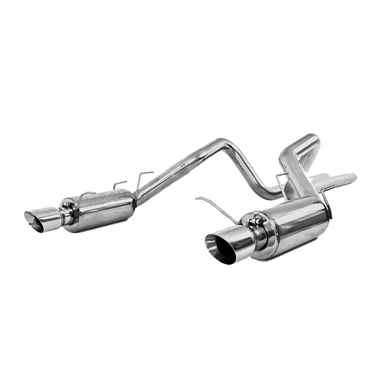 MBRP 11-14 Ford Mustang GT 5.0L Dual Split Rear Street Version T409 3in Cat Back Exhaust System thumbnail 5