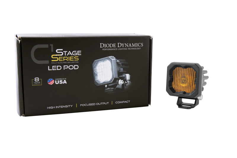 Diode Dynamics Stage Series C1 LED Pod - Yellow SAE Fog Standard ABL Each thumbnail 6