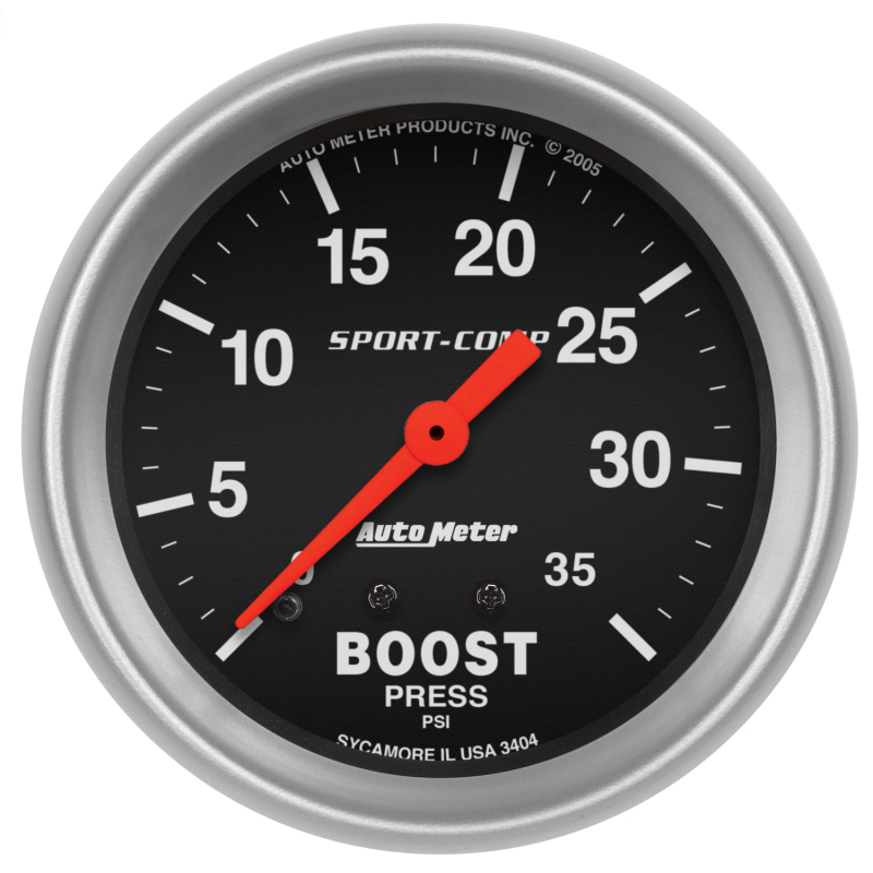 Autometer Sport-Comp 66.7mm 0-35 PSI Mechanical Boost Gauge thumbnail 3