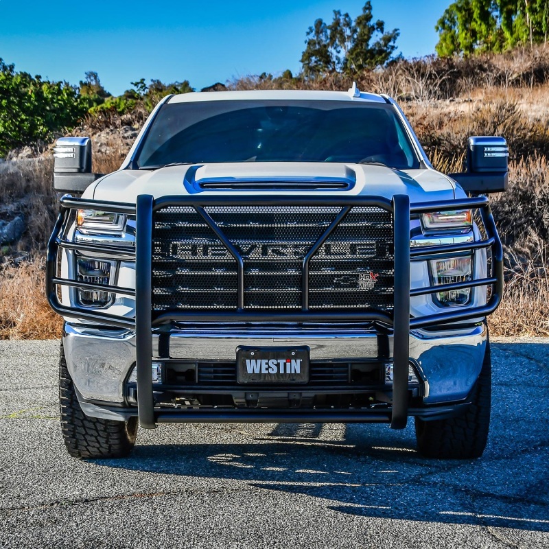 Westin 20-22 Chevrolet Silverado 2500/3500 HDX Modular Grille Guard - Black thumbnail 8