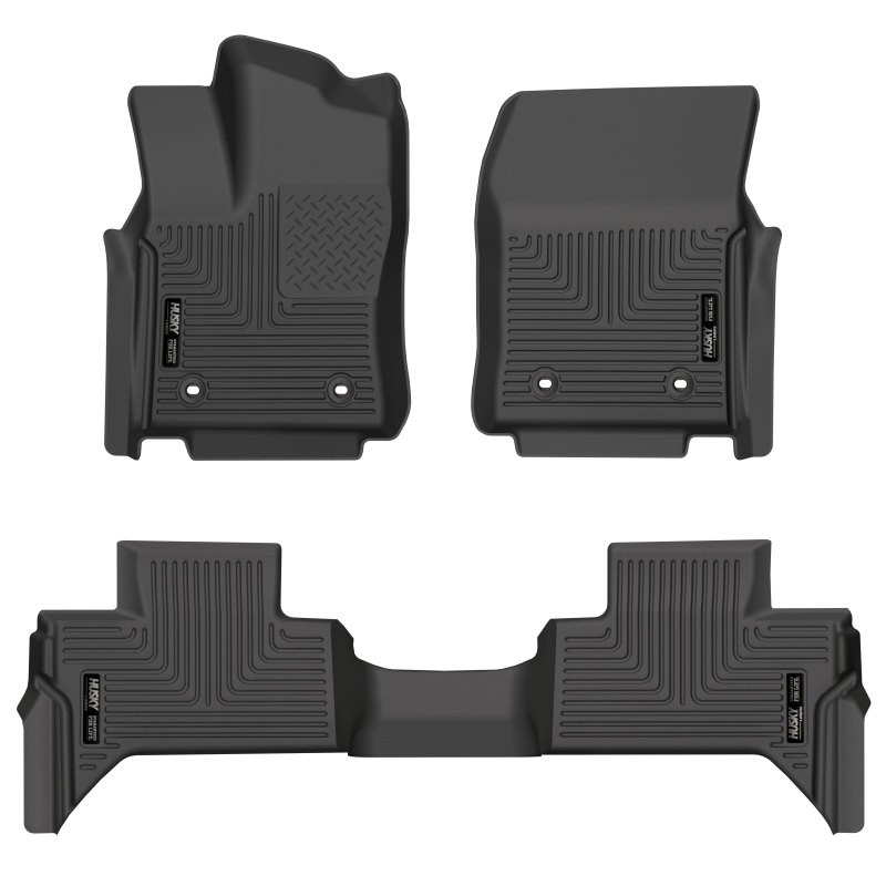 Husky Liners 2022 Toyota Tundra WeatherBeater Ext. Cab DC Front & 2nd Seat Floor Liner - Blk thumbnail 2