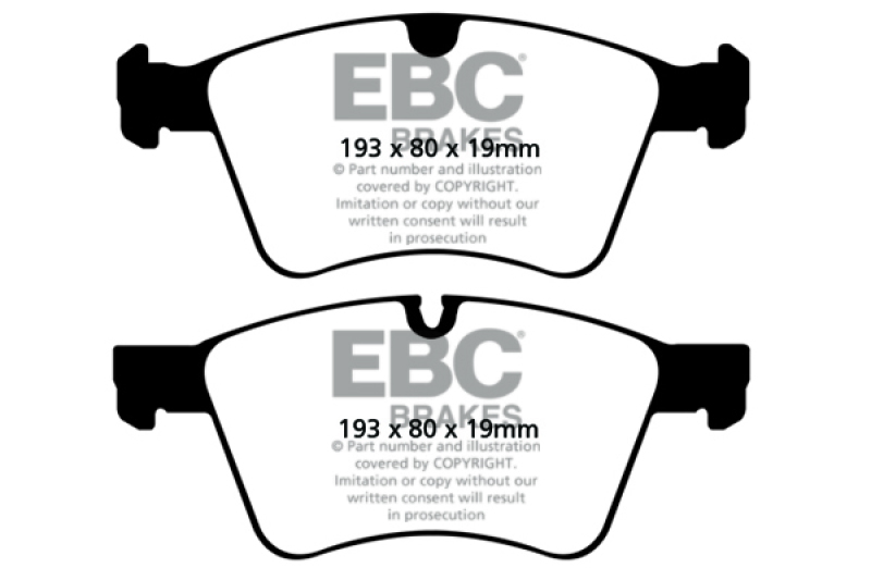 EBC 08-10 Mercedes-Benz GL320 3.0 TD (373mm Front Rotors) Ultimax2 Front Brake Pads thumbnail 3