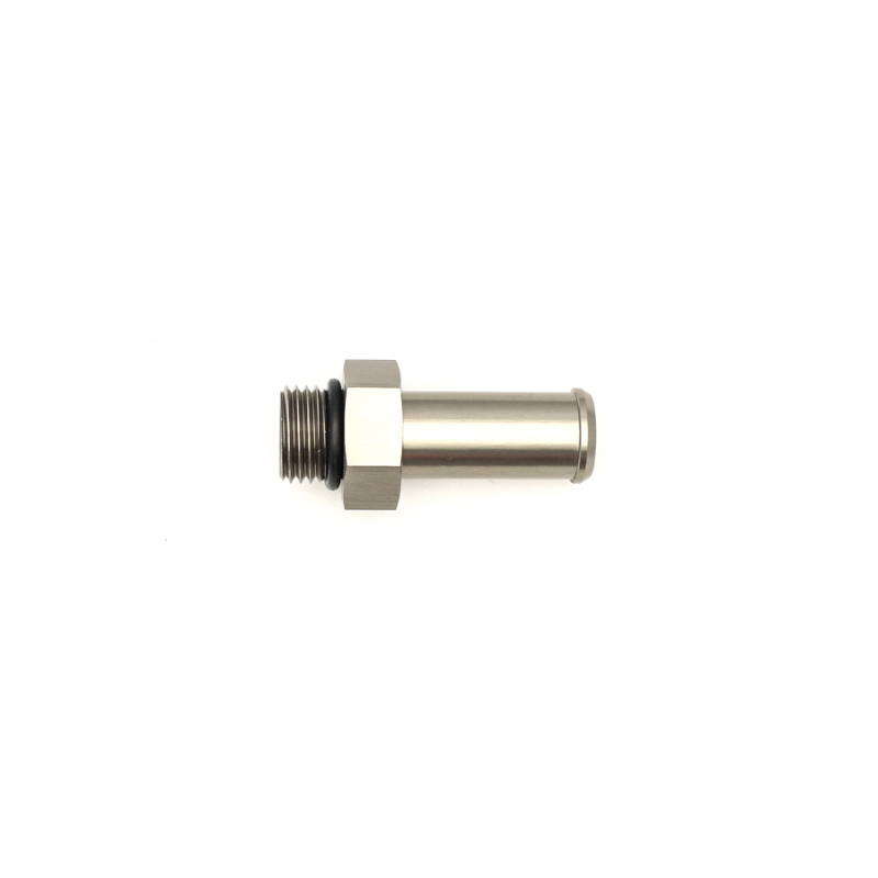 DeatschWerks 6AN ORB Male to 1/2in Male Barb Fitting (Incl O-Ring) - Anodized Matte Black thumbnail 6