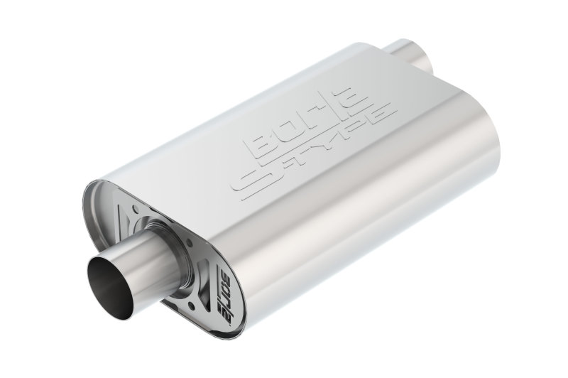 Borla CrateMuffler SBC Hot 350/383 2.5 inch Offset/Center 14in x 4.35in x 9in Oval Muffler thumbnail 9