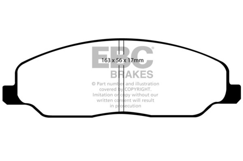 EBC 05-10 Ford Mustang 4.0 Redstuff Front Brake Pads thumbnail 5