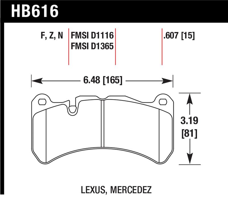 Hawk 08-09 Lexus IS-F HPS Street Front Brake Pads