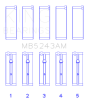 King Engine Bearings Nissan SR20DE (Size STD) Performance Main Bearing Set thumbnail 8
