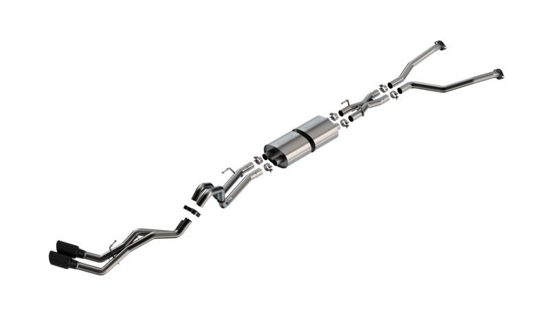 Borla 22-24 Toyota Tundra 3.4L V6 (Inc. Hyb.) Ext. Cab/STD Bed/145.7in WB S-Type Cat-Back - Blk Chrm thumbnail 3