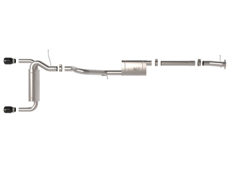 aFe Vulcan 3in 304 SS Cat-Back Exhaust 2021 Ford Bronco L4-2.3L (t)/V6-2.7L (tt) w/ Black Tips thumbnail 7