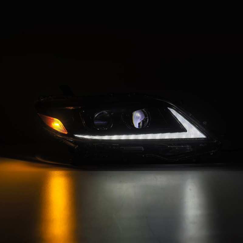 AlphaRex 11-21 Toyota Sienna LUXX LED Proj Headlights Plank Style Alpha Black w/Seq Signal/DRL thumbnail 5