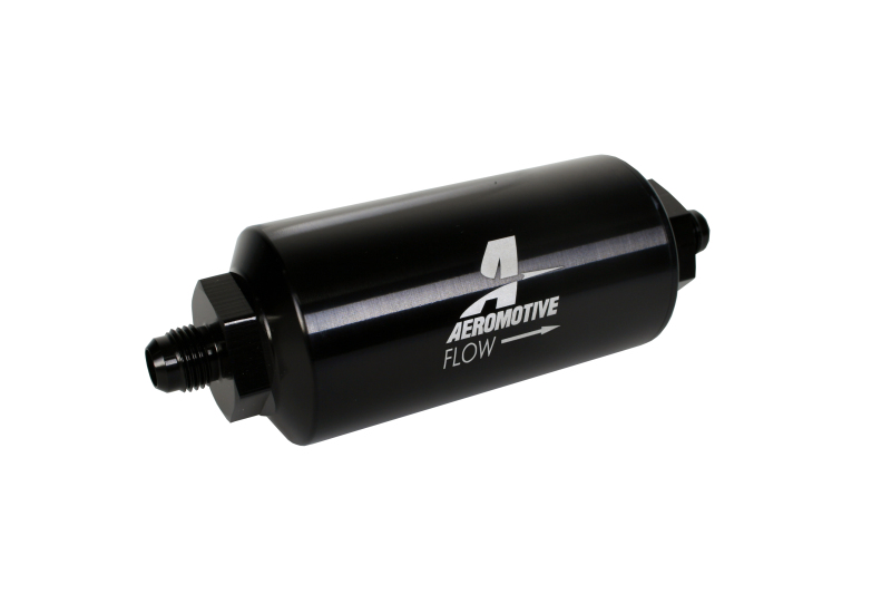 Aeromotive In-Line Filter - (AN-6 Male) 10 Micron Microglass Element Bright Dip Black Finish thumbnail 8