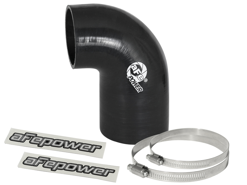 aFe Magnum FORCE CAI Univ. Silicone Coupling Kit (3in. ID to 2.5in. ID) 90 Deg. Elbow Reducer - Blk thumbnail 2