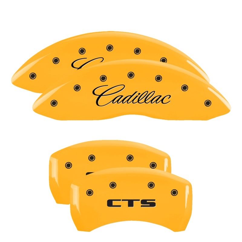 MGP 4 Caliper Covers Engraved Front & Rear MGP Yellow finish black ch thumbnail 5