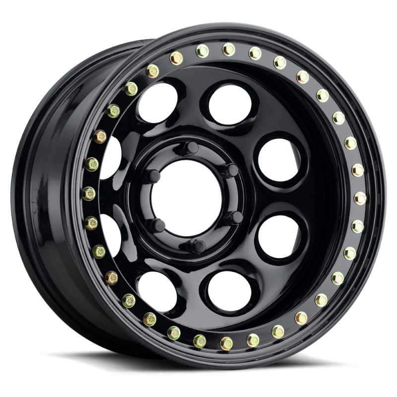 Raceline RT81 Rock 8 15x8in / 5x139.7 BP / -19mm Offset / 107.95mm Bore - Gloss Black Beadlock Wheel thumbnail 3