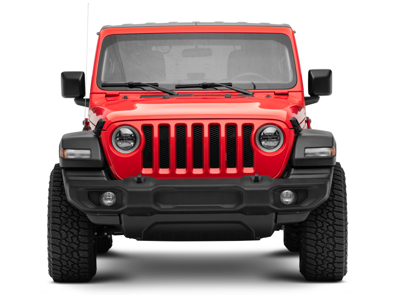 Raxiom 18-22 Jeep Wrangler JL/JT Axial 9-Inch LED Headlights w/RGB Halo- Black Housing (Clear Lens) thumbnail 5