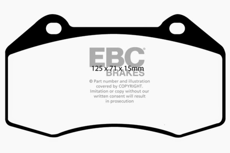 EBC 07-08 Chevrolet Cobalt 2.0 Supercharged (SS) Greenstuff Front Brake Pads thumbnail 5