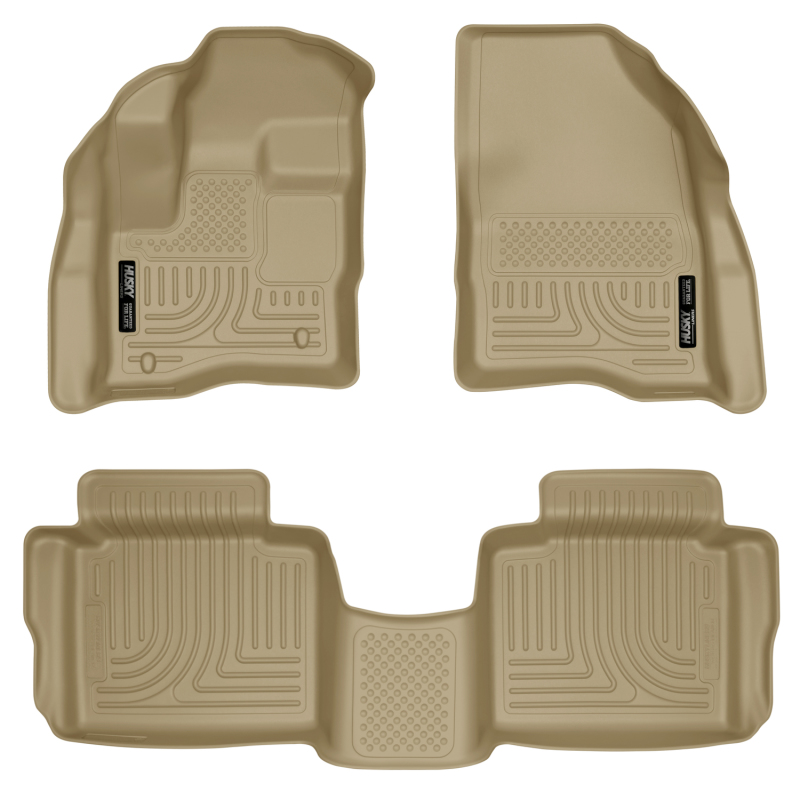 Husky Liners 10-13 Ford Taurus WeatherBeater Combo Tan Floor Liners thumbnail 2