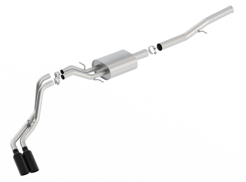 Borla 14+ Chevy Silverad1500 EC STD/CC Short 143.5in WB ATAK Cat-Back Exhaust w/ Black Chrome Tip thumbnail 3