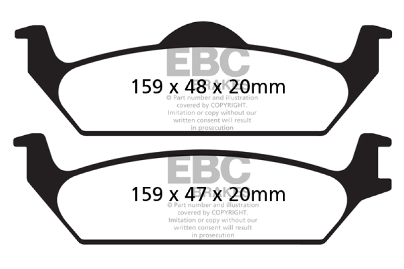 EBC 03-04 Dodge Dakota 2WD 3.9 Greenstuff Rear Brake Pads thumbnail 3