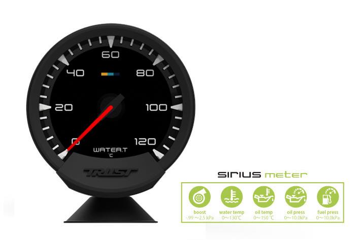 GReddy Sirius Unify Water Temperature Gauge Set (Sirius Meter w/Water Temp Sensor Set & Vision Disp) thumbnail 3