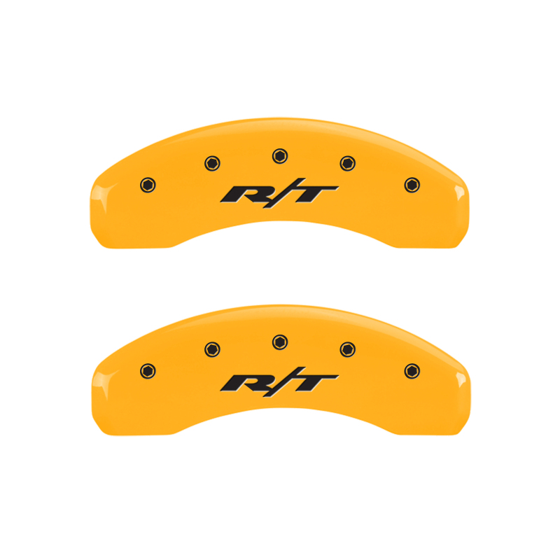 MGP 4 Caliper Covers Engraved Front & Rear RT Yellow finish black ch thumbnail 9
