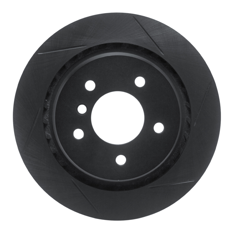 R1 95-99 BMW M3 E36 Rear Left Slotted Black Brake Rotor