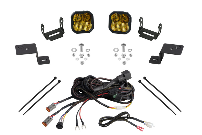Diode Dynamics 21-22 Ford F-150 SS3 Stage Series Backlit Ditch Light Kit - Yellow Pro Combo thumbnail 2