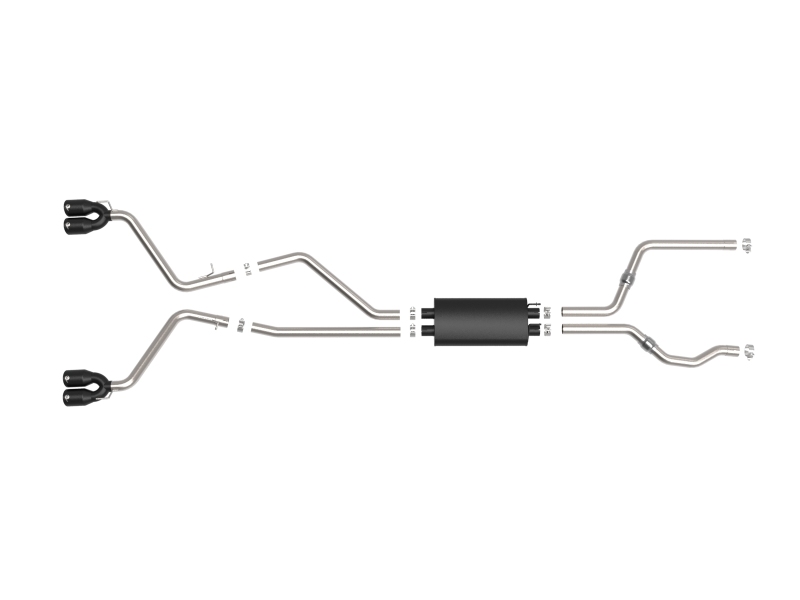 aFe MACH Force-Xp 2.5in. 304 SS C/B Exhaust 20-21 Ford Explorer V6-3.0L - Black Tip thumbnail 8