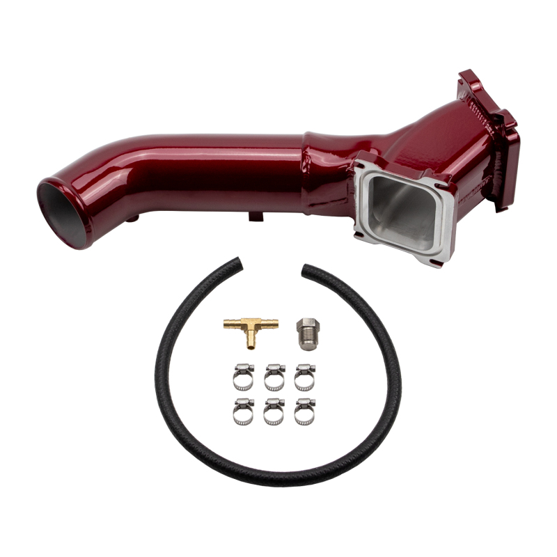 Y-Bridge, 3 in. for S300/S400 Single Turbo, 01-04 Duramax LB7, Gloss Black