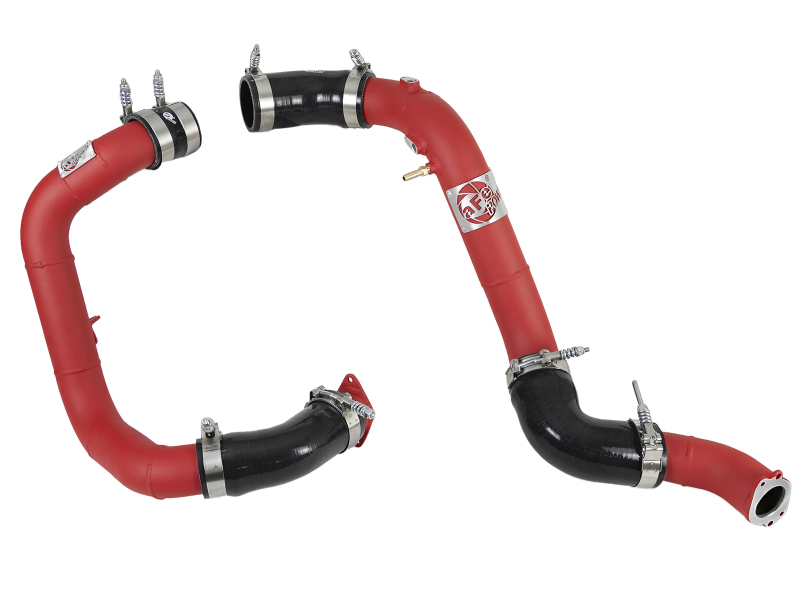 BladeRunner 2-1/4 IN & 2-1/2 IN Aluminum Hot and Cold Charge Pipe Kit Red