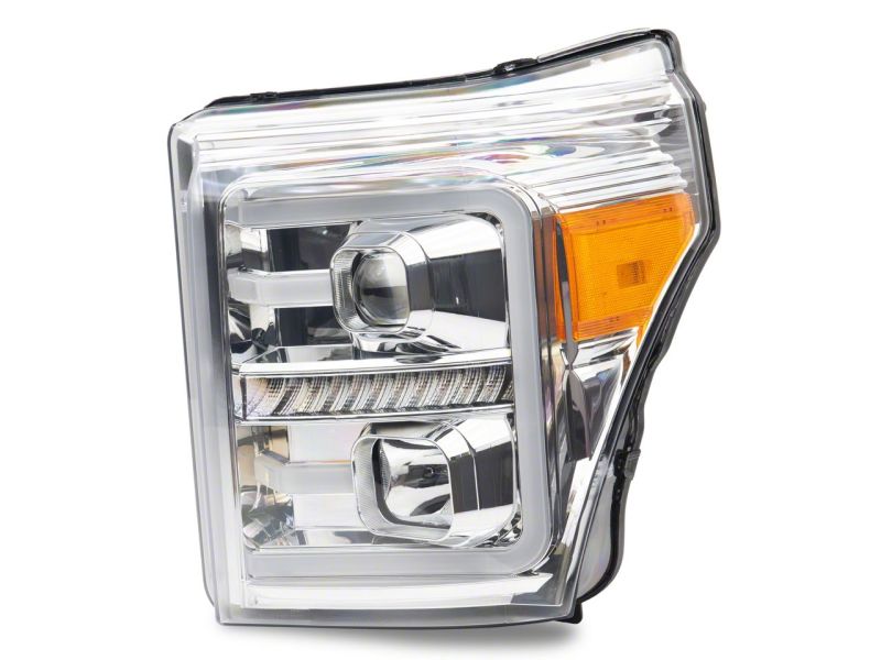 Raxiom 11-16 Ford F-250 Super Duty LED Projector Headlights - Chrome Housing (Clear Lens) thumbnail 5