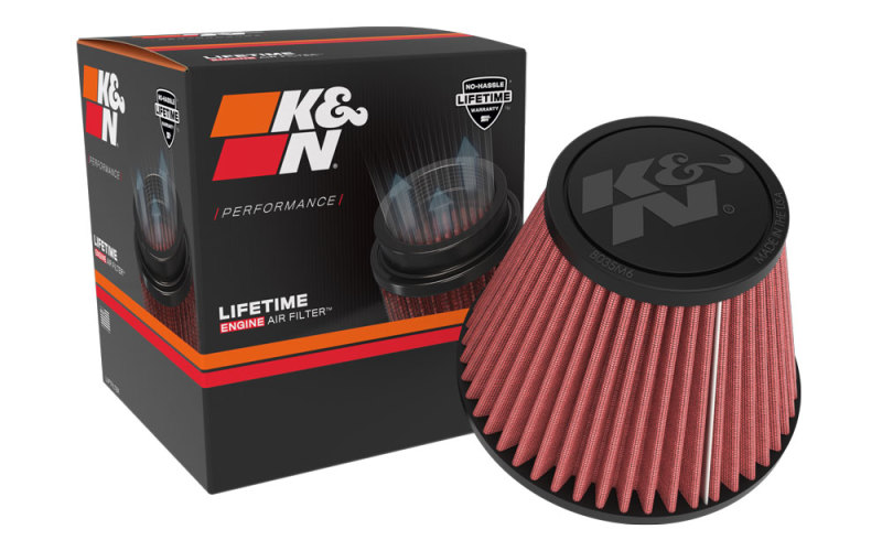 K&N Universal Tapered Filter 3.156 Flange ID x 5.781in Base OD x 3.5in Top OD x 4.531in Height thumbnail 3