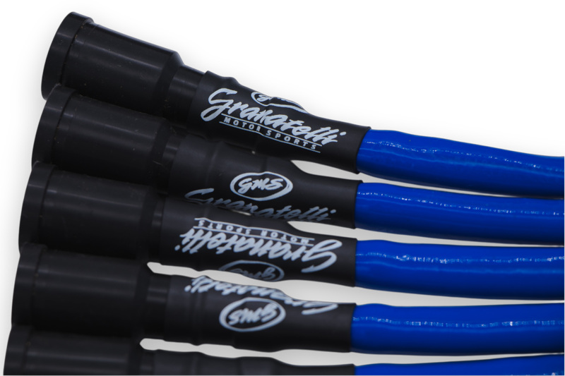 Granatelli 10-14 Ford 6.2L Perf Wire Set w/Inserts/Blue Hi-Temp Jacket/Black Fire Sleeve thumbnail 3