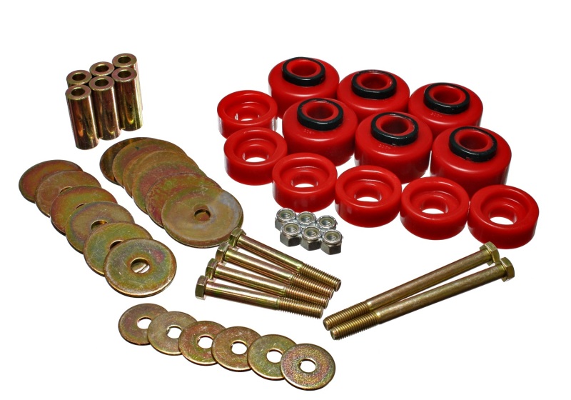Energy Suspension 97-03 Ford F-100/F-150 2WD/F250 2WD & L-Duty Red Body (Cab) Mount Set thumbnail 4
