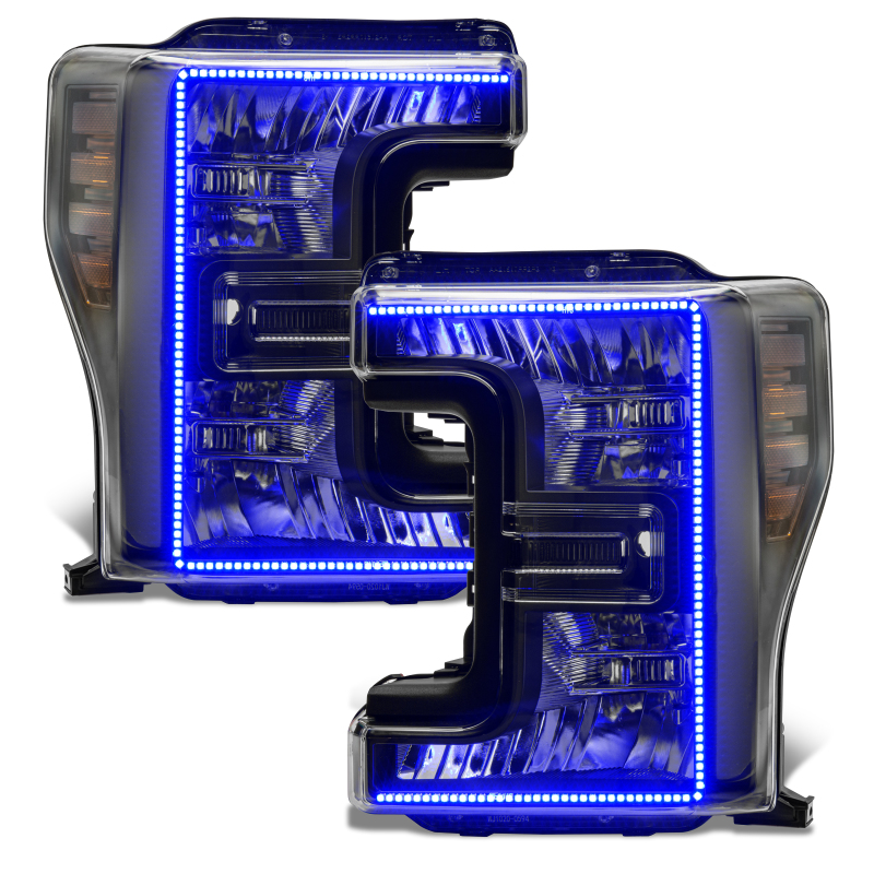 Oracle 17-19 Ford F-250 SD Dynamic Pre-Assembled Headlights - Halogen - Black Edition - thumbnail 3