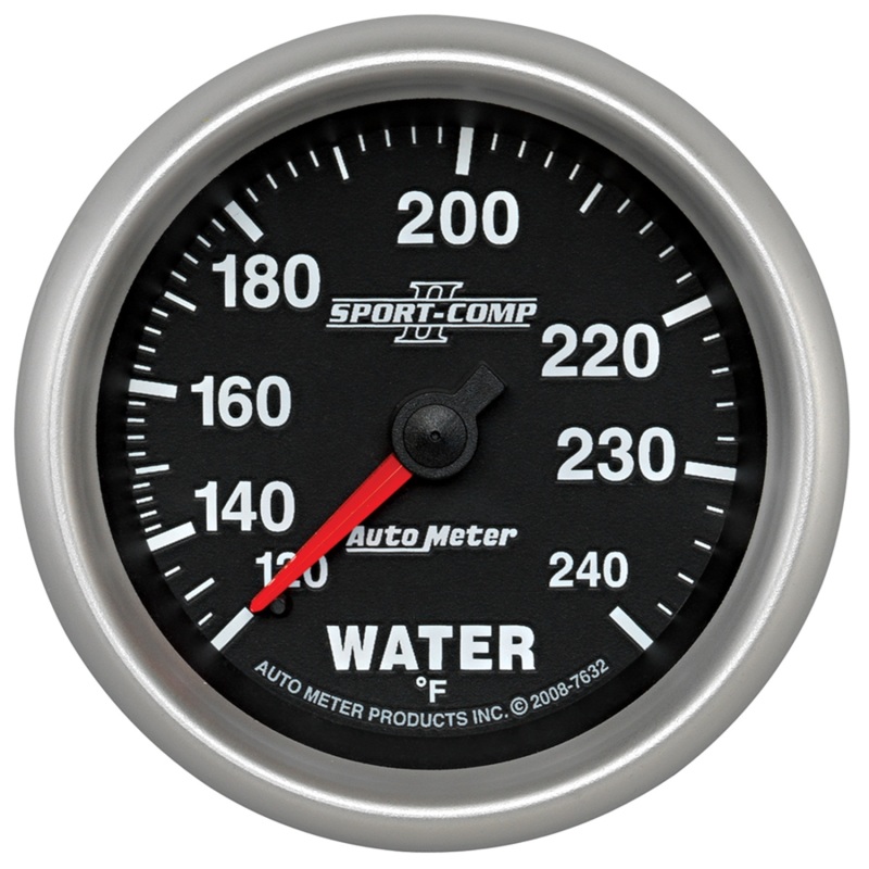 AutoMeter Gauge Water Temp 2-5/8in. 120-240 Deg. F Mechanical Sport-Comp II thumbnail 5