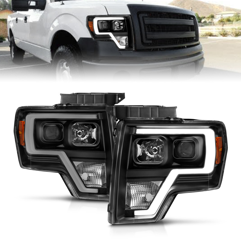 ANZO 2009-2014 Ford F-150 Projector Light Bar H.L Black Amber thumbnail 8