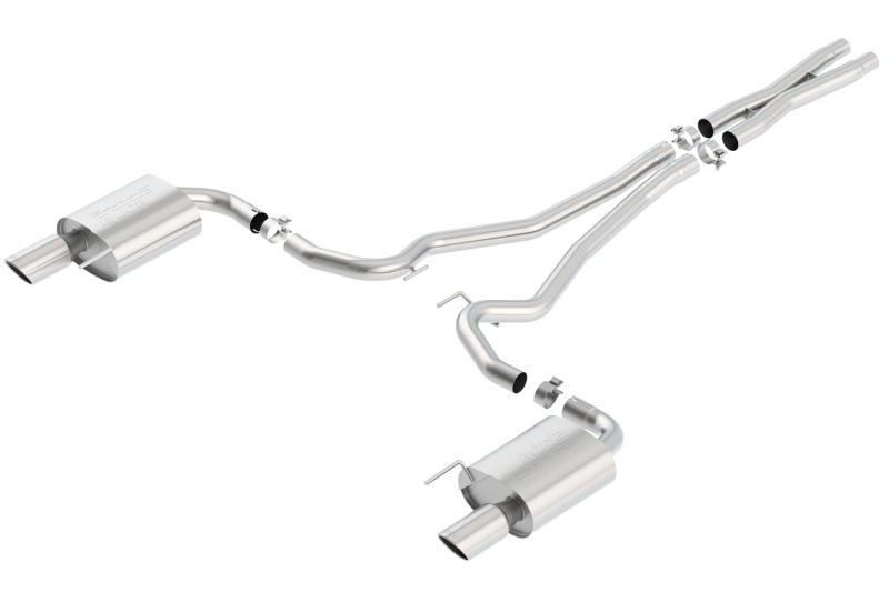 Borla S-Type Cat-Back 15-17 Ford Mustang GT 5.0L V8 MT/AT 2.5in pipe 4in tip thumbnail 4