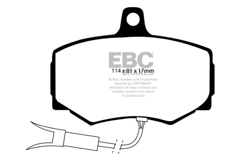 EBC 88-89 Jaguar XJ6 3.6 Redstuff Front Brake Pads thumbnail 4