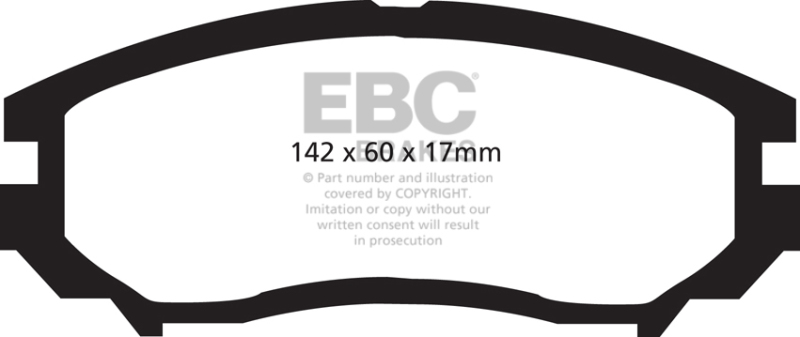 EBC 04-06 Hyundai Tiburon 2.7 6 speed Yellowstuff Front Brake Pads thumbnail 5