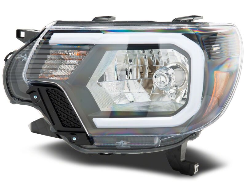 Raxiom 12-15 Toyota Tacoma Axial Series Headlights/Seq LED Bar- Black- Clear Lens thumbnail 4