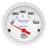 Autometer Marine White 2-1/16in 80PSI Electric Oil Pressure Gauge thumbnail 5